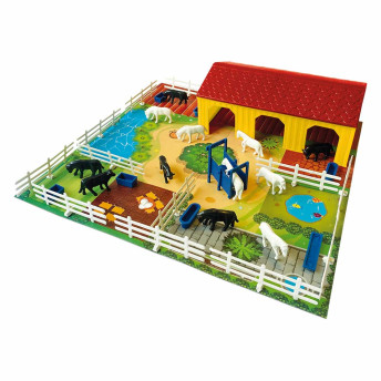 Conjunto de Figuras e Cenário - Minha Fazenda - 41 peças - Nig Brinquedos