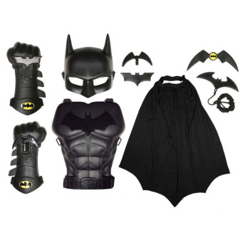 Conjunto e Fantasia com Acessórios - DC - Batman - 12 Peças - Rosita