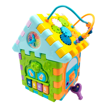 Cubo de Atividades Didáticas - Interativo - Encaixe Casa Baby - DM Toys