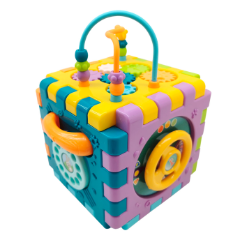 Cubo de Atividades Didáticas - Interativo - Encaixe Cubo Baby - DM Toys