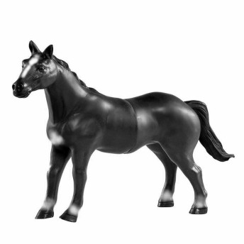 Figura - Animais da Fazenda - Cavalo de Vinil - Preto - DB Play
