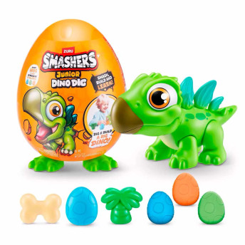 Figura - Smashers Junior Dino Dig - Ovo Pequeno - Stegosaurus - Fun Divirta-se