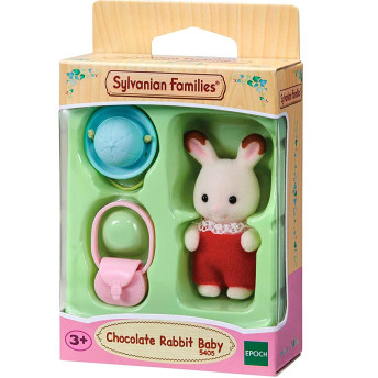 Figura - Sylvanian Families - Bebê Coelho Chocolate - Epoch Magia