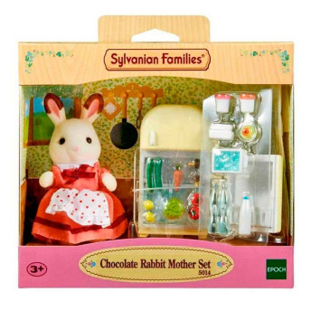 Figura com Acessório - Sylvanian Families - Geladeira da Mamãe - Epoch Magia