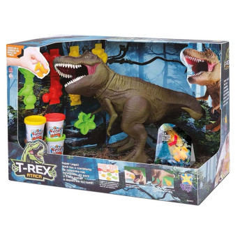 Figura com Massa de Modelar - Dinossauro - T-Rex Ataca - Divertoys