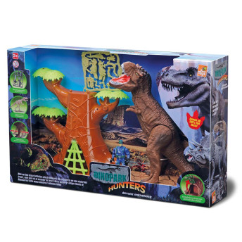 Figura e Cenário - DinoPark Hunters - Árvore Misteriosa - T-Rex - Bee Toys