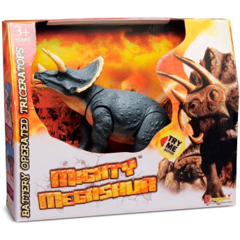 Figura Eletrônica - 30 cm - Mighty Megasaur - Triceratops - DTC