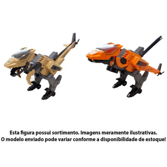 Figura Interativa - 2 em 1 - Auto Robótico - Dinocóptero - Sortido - Toyng