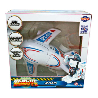 Figura Interativa - 2 em 1 - Rescue Robots - Avião - Toyng