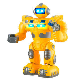 Figura Interativa - Robô Solar - 25 cm - Amarelo - DM Toys