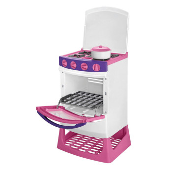 Fogão Infantil - Master Chef - Branco e Rosa - Magic Toys