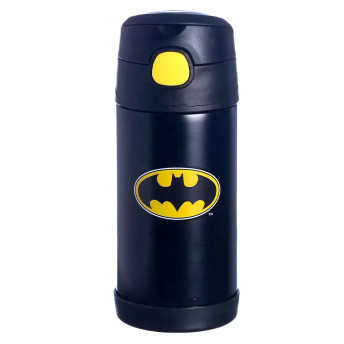 Garrafa com Canudo - Térmica - 400ml - DC - Batman Logo - Zonacriativa