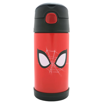 Garrafa com Canudo - Térmica - 400ml - Homem-Aranha - Zonacriativa