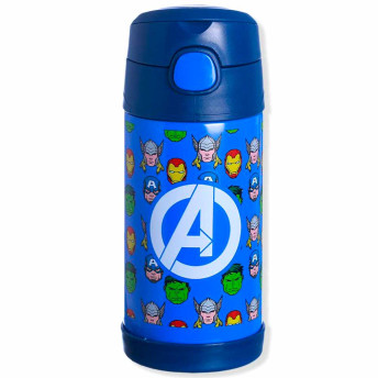 Garrafa com Canudo - Térmica - 400ml - Marvel Avengers - Zonacriativa