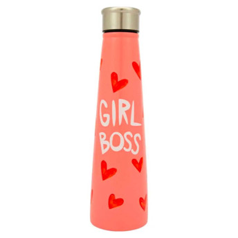 Garrafinha Cantil - 600ml - Girl Boss - Rosa - Uatt