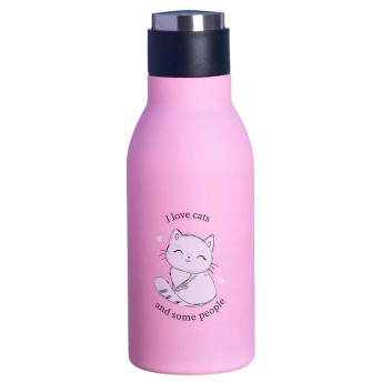 Garrafinha Cantil - Térmica - 400ml - I Love Cats - Zonacriativa