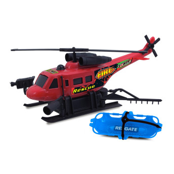 Helicóptero de Fricção - Fire Force - Vermelho - Cardoso Toys