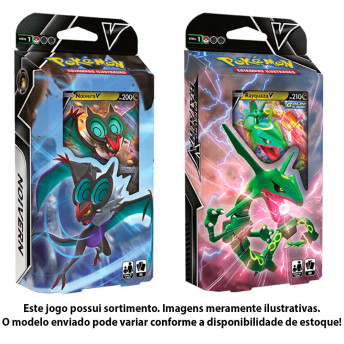 Jogo de Cartas - Pokémon - Rayquaza ou Noivern - Baralho Batalha V - Sortido - Copag