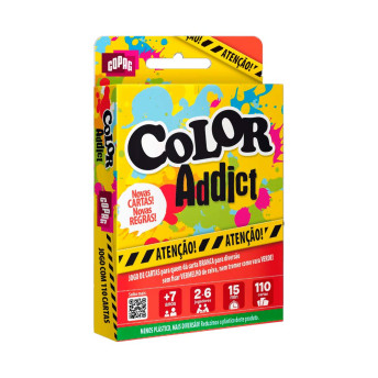 Jogo de Cartas Infantil - Color Addict - 110 Cartas - Cartucho - Copag