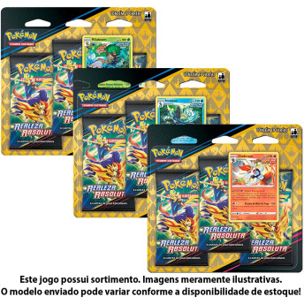 Jogo de Cartas Pokémon - Blister Triplo - Realeza Absoluta - Sortido - Copag