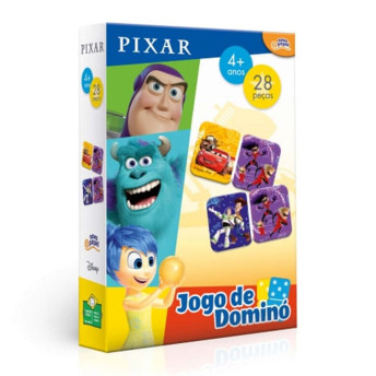 Jogo de Dominó Infantil - Disney-Pixar - Personagens - 28 Peças - Toyster