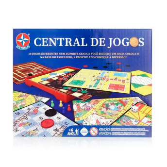 Kit Jogos de Tabuleiros - Central de Jogos - 10 Opções - Estrela