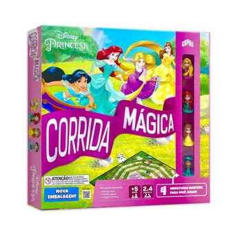 Jogo de Tabuleiro - Corrida Mágica - Disney Princesas - Copag 