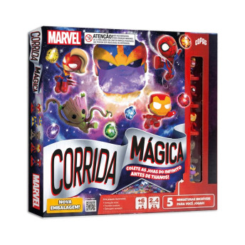 Jogo de Tabuleiro - Corrida Mágica - Marvel Avengers - Copag