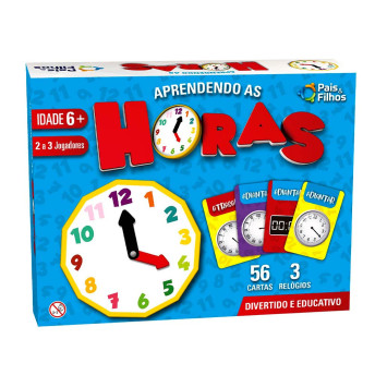 Jogo Educativo - Aprendendo as Horas - 56 Peças - Pais e Filhos