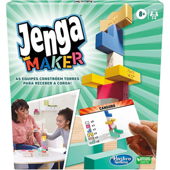 Jogo Infantil - Torre de Equilíbrio - Jenga Maker - Hasbro
