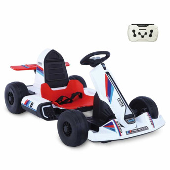 Kart Elétrico Infantil com Controle - 12v - Branco - Bandeirante