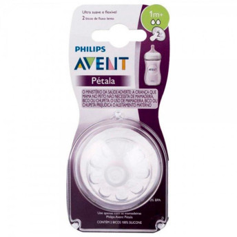 Kit 2 Bicos de Mamadeiras - N2 - Anticólica - Pétala - Philips Avent