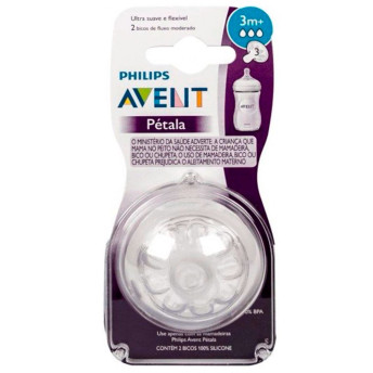 Kit 2 Bicos de Mamadeiras - N3 - Anticólica - Pétala - Philips Avent