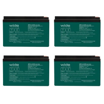 Kit 4 Baterias de Chumbo - WP12-15EV - 12v 15ah - Wide Power