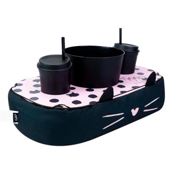 Kit Almofada Porta Pipoca Dupla - Miau - Gatinha - Uatt