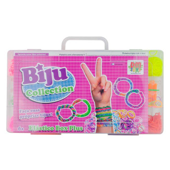 Kit Bijuterias Infantil - Biju Collection - Elástico Box Plus - DM Toys