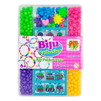 Kit Bijuterias Infantil - Biju Collection - Kit Pocket Plus - DM Toys