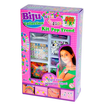 Kit Bijuterias Infantil - Biju Collection - Kit Pop Trend - DM Toys