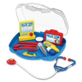 Kit Médico Infantil com Maleta - Clini Kids - 10 peças - Azul - Toyng