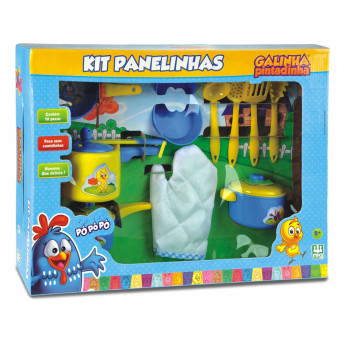 Kit Panelinhas Infantil - Galinha Pintadinha - 10 peças - Nig Brinquedos