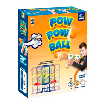 Lançador de Bolas - Pow Pow Ball - Alvo Móvel - 15 Bolas - Fenix Brinquedos