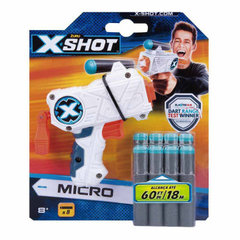 Lançador de Dardos - X-Shot - Micro - 8 dardos - Candide
