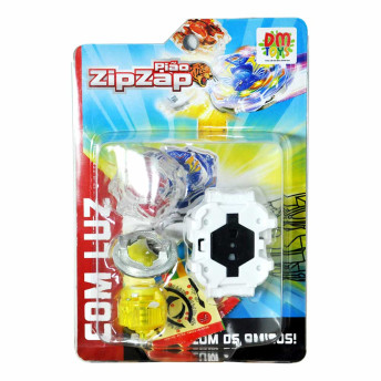 Lançador e Pião de Batalha - Zip Zap com Luz - Sortido - DM Toys