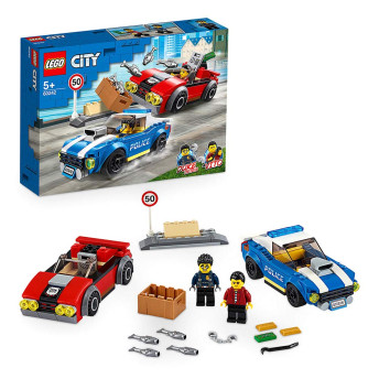 LEGO City - Detenção Policial na Autoestrada - 185 Peças - Lego