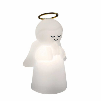 Luminária Infantil - Led e Fluorescente - Anjo - Branca - DecorFun