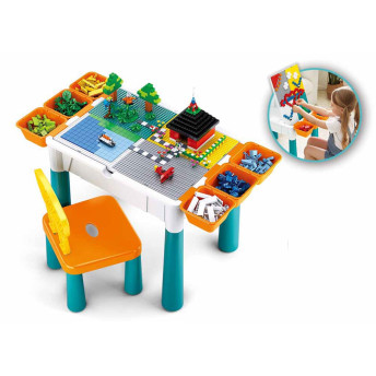 Mesinha Infantil com Cadeira - 9 em 1 - Cubic - Mesa de Atividades - Multikids