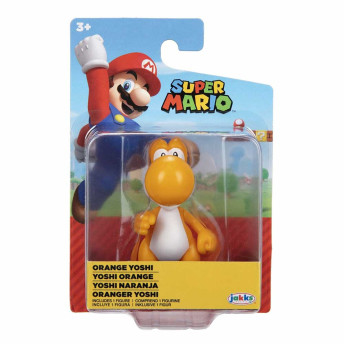 Mini Figura - Nintendo - Super Mario - Yoshi Laranja - Candide