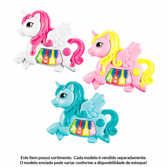 Mini Tecladinho Infantil - Unicórnio - Sortido - DM Toys