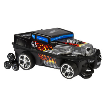 Mochila 3D de Rodinhas Infantil - Hot Wheels - Bone Shaker - Preto - Maxtoy