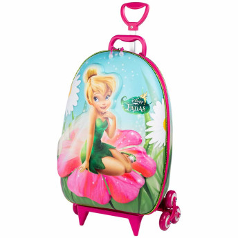Mochila 3D de Rodinhas Infantil - Disney-Fadas - Sininho - Maxtoy